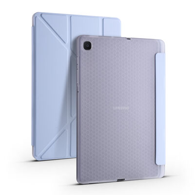 Galaxy Tab S6 Lite P610 Kılıf Zore Tri Folding Kalem Bölmeli Standlı Kılıf - 7
