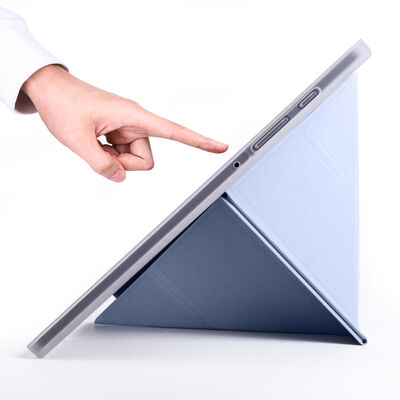 Galaxy Tab S6 Lite P610 Kılıf Zore Tri Folding Kalem Bölmeli Standlı Kılıf - 2