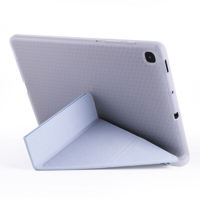 Galaxy Tab S6 Lite P610 Kılıf Zore Tri Folding Kalem Bölmeli Standlı Kılıf - 5