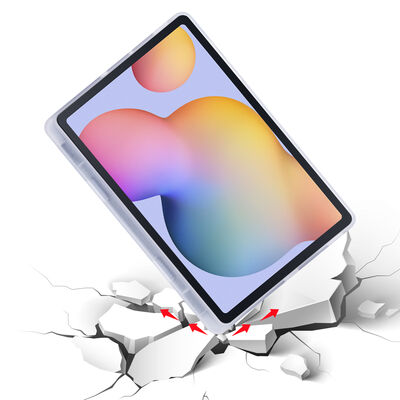 Galaxy Tab S6 Lite P610 Kılıf Zore Tri Folding Kalem Bölmeli Standlı Kılıf - 4