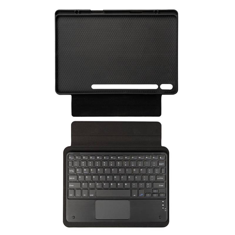 Galaxy Tab S7 FE LTE (T737-T736-T733-T730) Zore Border Keyboard Bluetooh Bağlantılı Standlı Klavyeli Tablet Kılıfı - 3