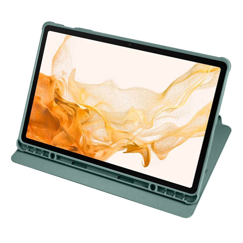 Galaxy Tab S7 Plus T970 Case Zore Thermal Pen Compartment Rotatable Stand Case - 6