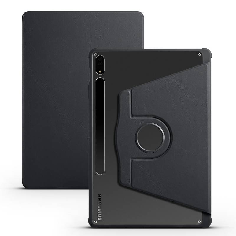 Galaxy Tab S7 Plus T970 Case Zore Thermal Pen Compartment Rotatable Stand Case - 10