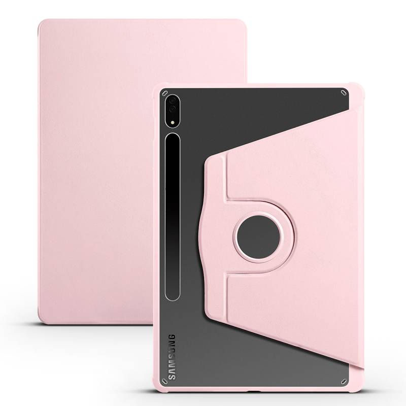 Galaxy Tab S7 Plus T970 Case Zore Thermal Pen Compartment Rotatable Stand Case - 13
