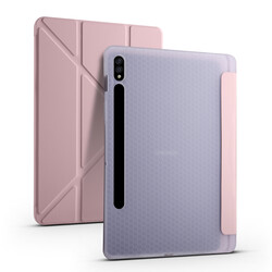 Galaxy Tab S7 T870 Case Zore Tri Folding Smart With Pen Stand Case - 11