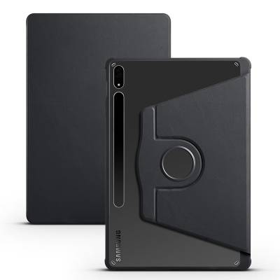 Galaxy Tab S7 Plus T970 Kılıf Zore Termik Kalem Bölmeli Dönebilen Standlı Kılıf - 10