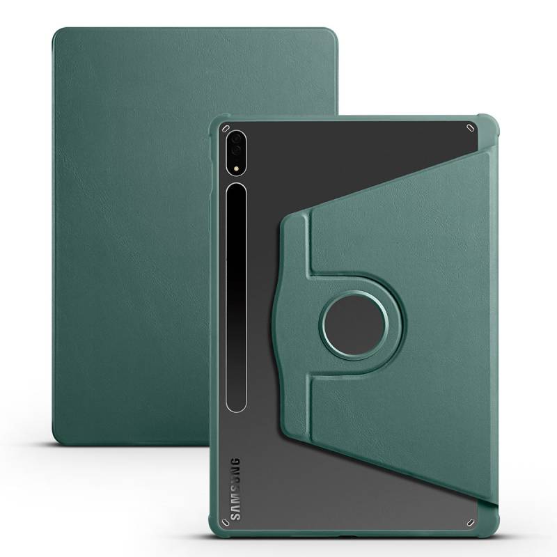 Galaxy Tab S7 Plus T970 Kılıf Zore Termik Kalem Bölmeli Dönebilen Standlı Kılıf - 14