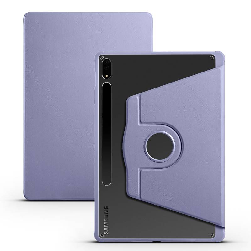Galaxy Tab S7 Plus T970 Kılıf Zore Termik Kalem Bölmeli Dönebilen Standlı Kılıf - 9