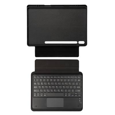 Galaxy Tab S7 Plus T970 Zore Border Keyboard Tablet Case with Stand and Keyboard with Bluetooth Connection - 2