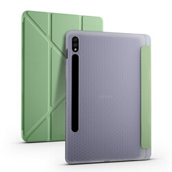 Galaxy Tab S7 T870 Kılıf Zore Tri Folding Kalem Bölmeli Standlı Kılıf - 1
