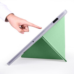 Galaxy Tab S7 T870 Kılıf Zore Tri Folding Kalem Bölmeli Standlı Kılıf - 2