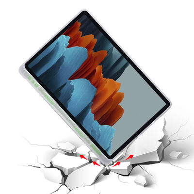 Galaxy Tab S7 T870 Kılıf Zore Tri Folding Kalem Bölmeli Standlı Kılıf - 4