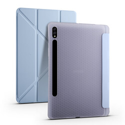 Galaxy Tab S7 T870 Kılıf Zore Tri Folding Kalem Bölmeli Standlı Kılıf - 9