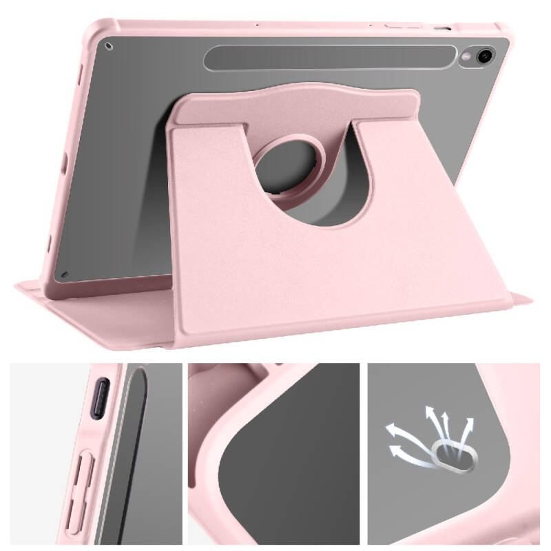 Galaxy Tab S9 Case Zore Thermal Pen Case with Rotatable Stand - 36