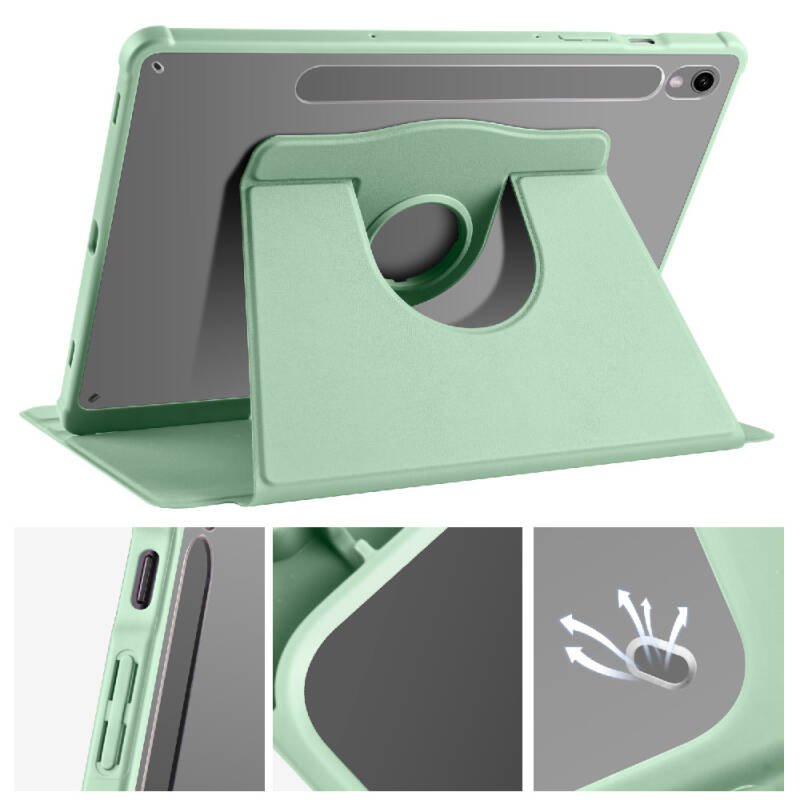 Galaxy Tab S9 Case Zore Thermal Pen Case with Rotatable Stand - 41