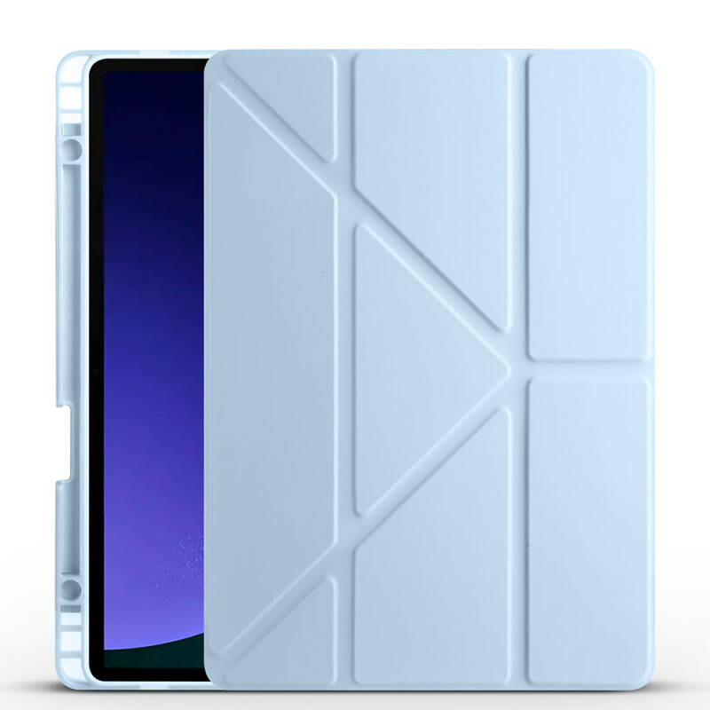 Galaxy Tab S9 Case Zore Tri Folding Stand Case with Pen Compartment - 8