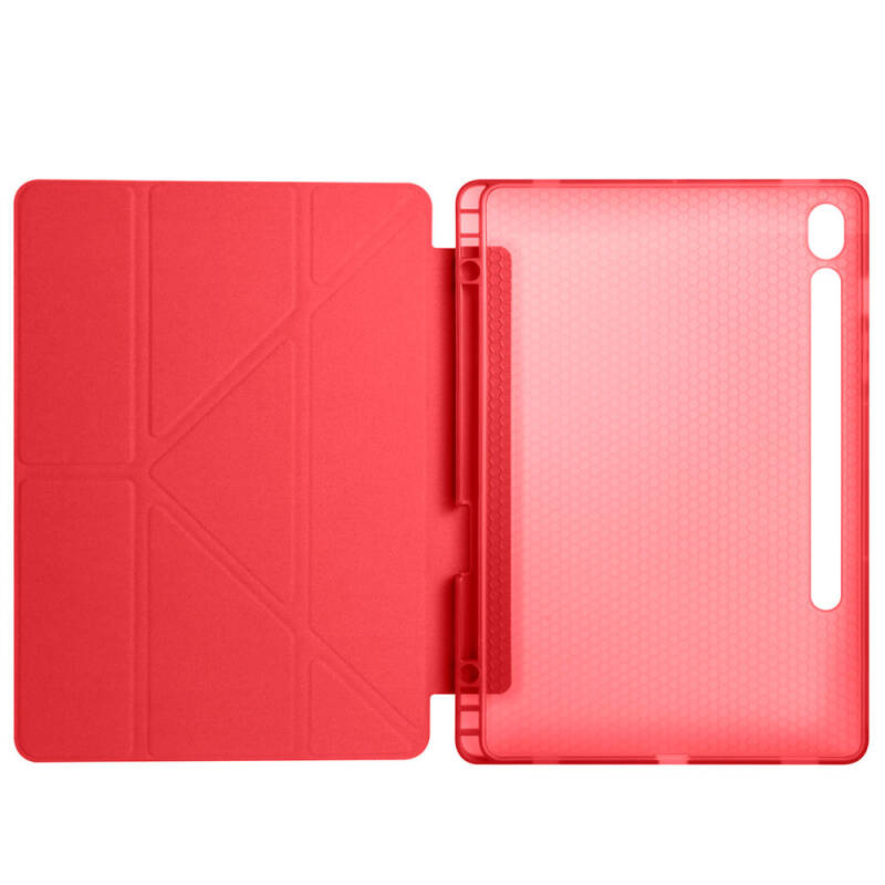 Galaxy Tab S9 Case Zore Tri Folding Stand Case with Pen Compartment - 39
