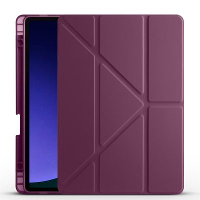 Galaxy Tab S9 Case Zore Tri Folding Stand Case with Pen Compartment - 27