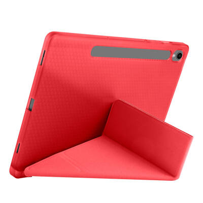 Galaxy Tab S9 FE Case Zore Tri Folding Stand Case with Pen Compartment - 42