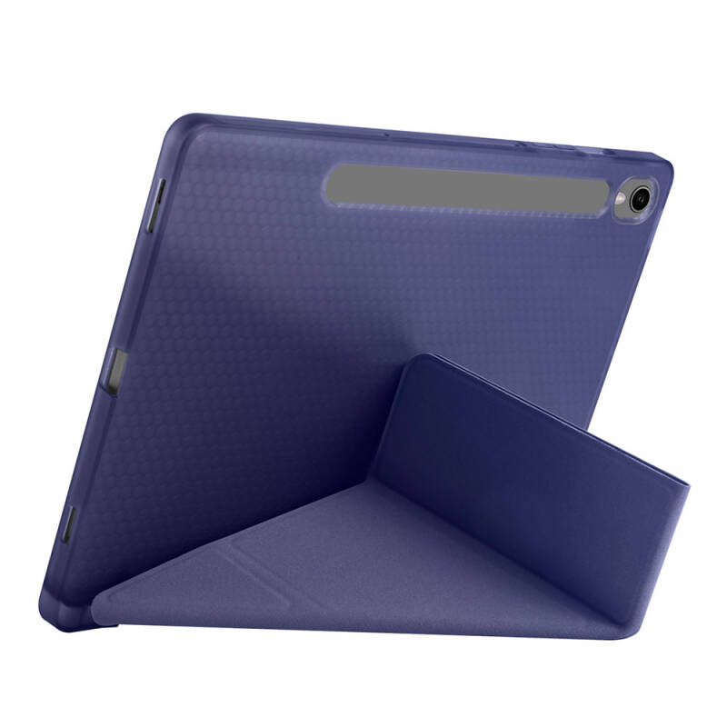 Galaxy Tab S9 FE Case Zore Tri Folding Stand Case with Pen Compartment - 46