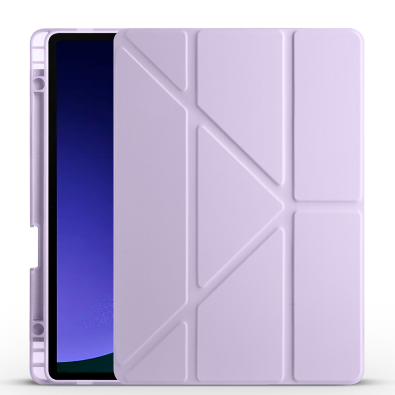 Galaxy Tab S9 FE Kılıf Zore Tri Folding Kalem Bölmeli Standlı Kılıf - 6