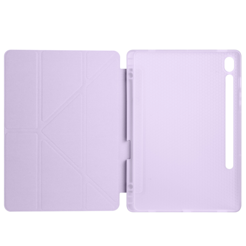 Galaxy Tab S9 FE Kılıf Zore Tri Folding Kalem Bölmeli Standlı Kılıf - 13