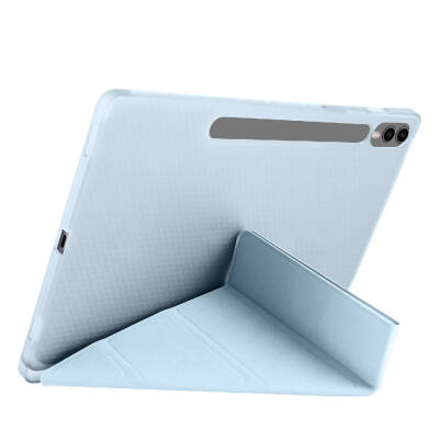 Galaxy Tab S9 FE Plus Case Zore Tri Folding Stand Case with Pen Compartment - 45