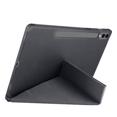 Galaxy Tab S9 FE Plus Kılıf Zore Tri Folding Kalem Bölmeli Standlı Kılıf - 44