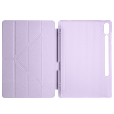 Galaxy Tab S9 FE Plus Kılıf Zore Tri Folding Kalem Bölmeli Standlı Kılıf - 6