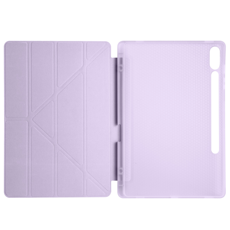 Galaxy Tab S9 FE Plus Kılıf Zore Tri Folding Kalem Bölmeli Standlı Kılıf - 6
