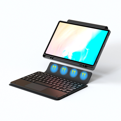Galaxy Tab S9 FE Plus Zore Border Keyboard Bluetooh Bağlantılı Standlı Klavyeli Tablet Kılıfı - 3