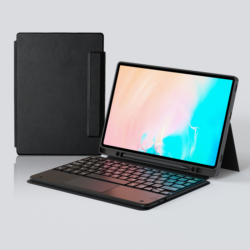 Galaxy Tab S9 FE Plus Zore Border Keyboard Bluetooh Bağlantılı Standlı Klavyeli Tablet Kılıfı - 5