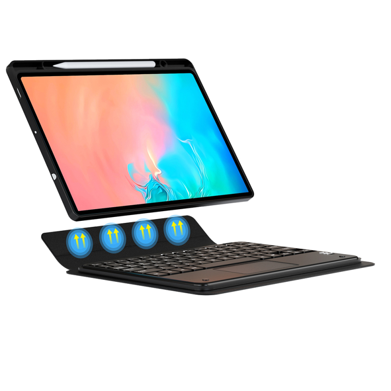 Galaxy Tab S9 FE Zore Border Keyboard Bluetooh Bağlantılı Standlı Klavyeli Tablet Kılıfı - 4