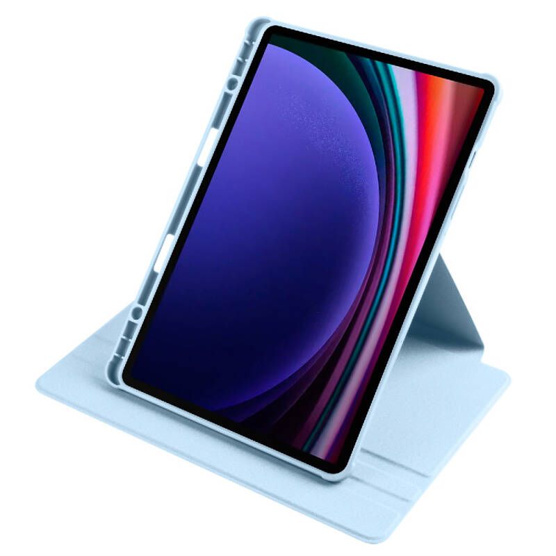 Galaxy Tab S9 Kılıf Zore Termik Kalem Bölmeli Dönebilen Standlı Kılıf - 29