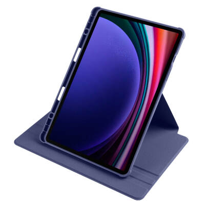 Galaxy Tab S9 Kılıf Zore Termik Kalem Bölmeli Dönebilen Standlı Kılıf - 33