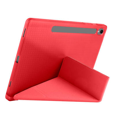 Galaxy Tab S9 Kılıf Zore Tri Folding Kalem Bölmeli Standlı Kılıf - 56