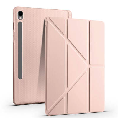 Galaxy Tab S9 Kılıf Zore Tri Folding Kalem Bölmeli Standlı Kılıf - 63