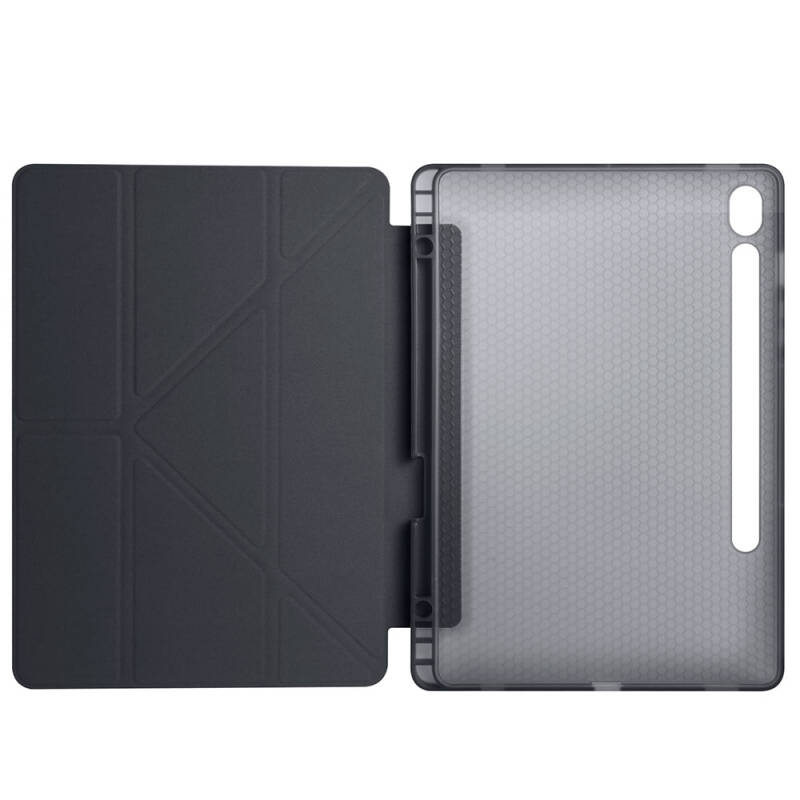 Galaxy Tab S9 Kılıf Zore Tri Folding Kalem Bölmeli Standlı Kılıf - 44