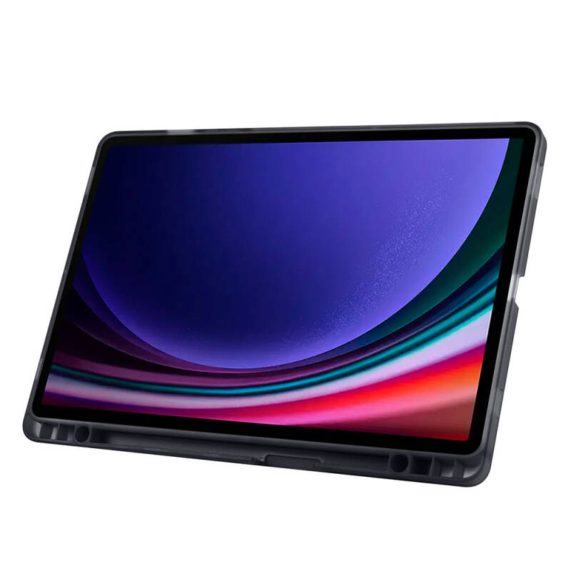 Galaxy Tab S9 Kılıf Zore Tri Folding Kalem Bölmeli Standlı Kılıf - 47