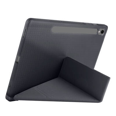 Galaxy Tab S9 Kılıf Zore Tri Folding Kalem Bölmeli Standlı Kılıf - 54