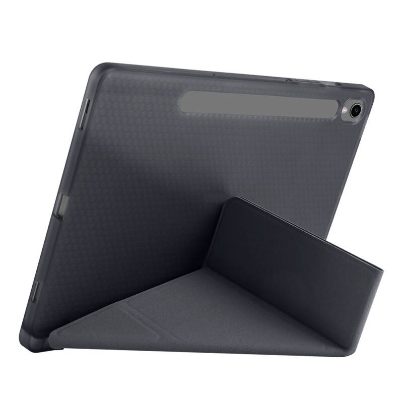 Galaxy Tab S9 Kılıf Zore Tri Folding Kalem Bölmeli Standlı Kılıf - 54