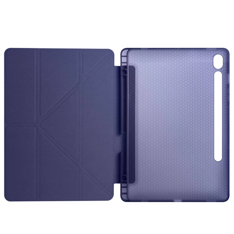 Galaxy Tab S9 Kılıf Zore Tri Folding Kalem Bölmeli Standlı Kılıf - 43