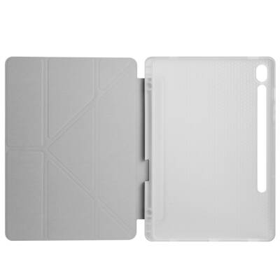 Galaxy Tab S9 Kılıf Zore Tri Folding Kalem Bölmeli Standlı Kılıf - 13