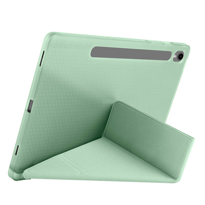 Galaxy Tab S9 Kılıf Zore Tri Folding Kalem Bölmeli Standlı Kılıf - 23