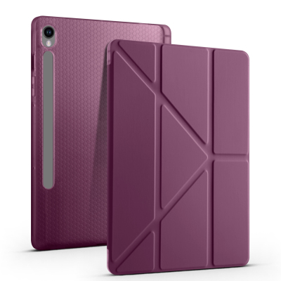 Galaxy Tab S9 Kılıf Zore Tri Folding Kalem Bölmeli Standlı Kılıf - 5