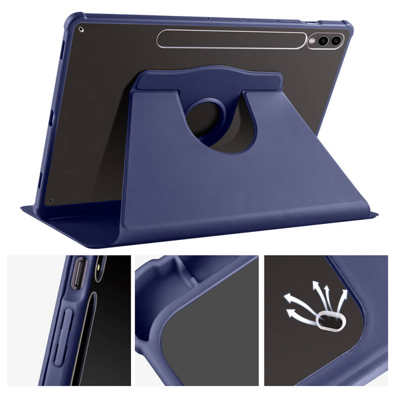 Galaxy Tab S9 Plus Case Zore Thermal Pen Case with Rotatable Stand - 42