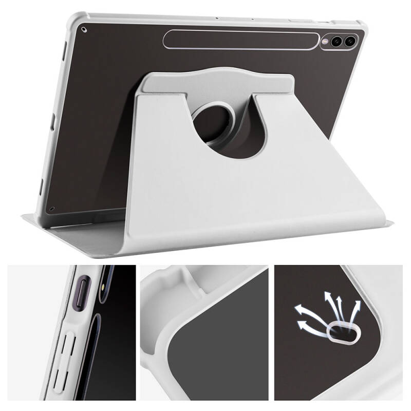 Galaxy Tab S9 Plus Case Zore Thermal Pen Case with Rotatable Stand - 36
