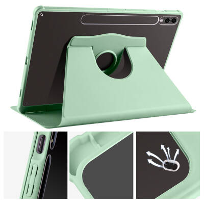 Galaxy Tab S9 Plus Case Zore Thermal Pen Case with Rotatable Stand - 41