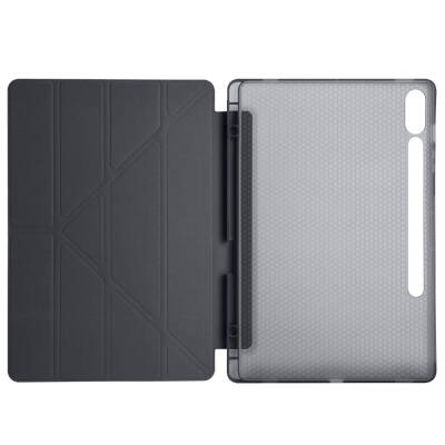 Galaxy Tab S9 Plus Case Zore Tri Folding Stand Case with Pen Compartment - 33