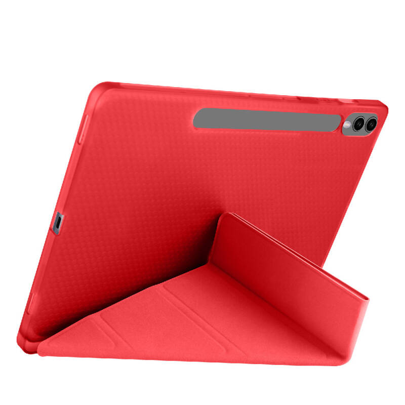 Galaxy Tab S9 Plus Case Zore Tri Folding Stand Case with Pen Compartment - 50